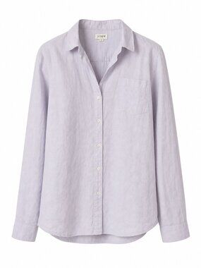 J. Crew Lilac Linen Button Down Shirt